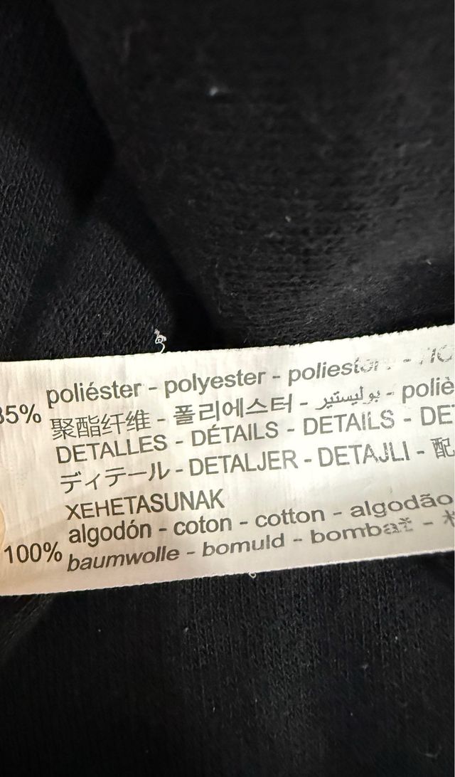 Felpa Bershka Nera Unisex Taglia s