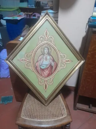 Quadro vintage Sacro Cuore di Gesù