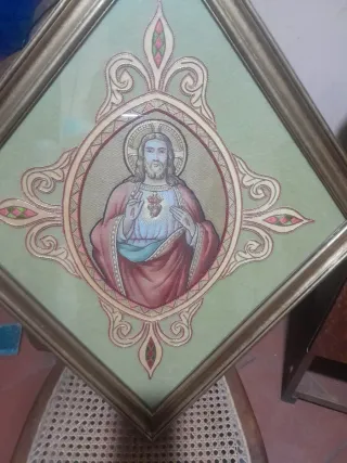 Quadro vintage Sacro Cuore di Gesù