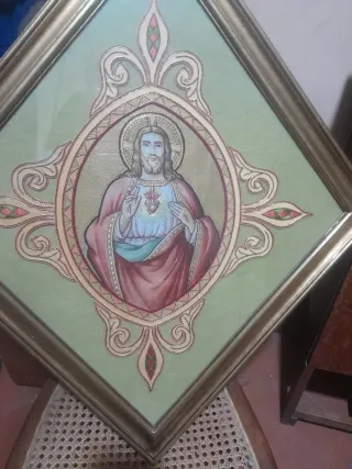 Quadro vintage Sacro Cuore di Gesù