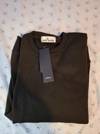 Sudadera Negra Stone Island Talla L