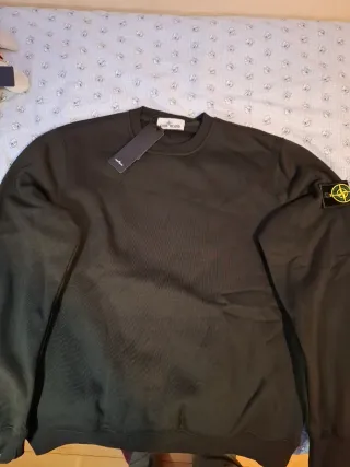 Sudadera Negra Stone Island Talla L