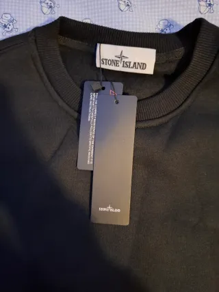 Sudadera Negra Stone Island Talla L