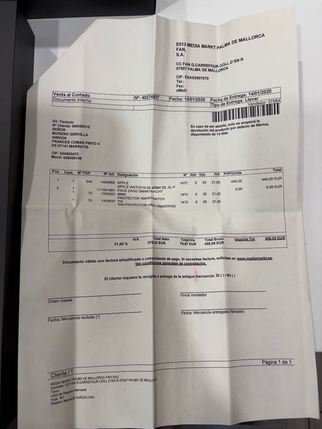 Apple Watch S5 40mm Nike