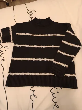 Jersey de cuello alto a rayas