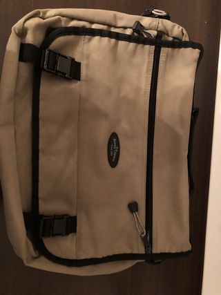 Bolsa Coronel Tapioca  beige y negra