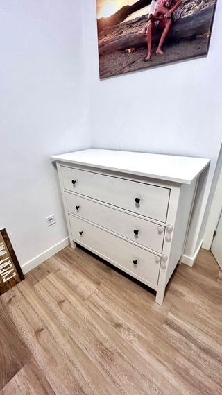 Cómoda 3 cajones Ikea blanca Serie Hemnes