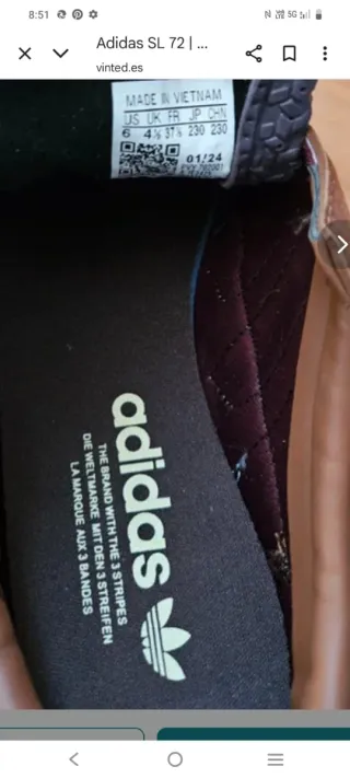 Zapatillas Adidas SL72 Marrón/Morado