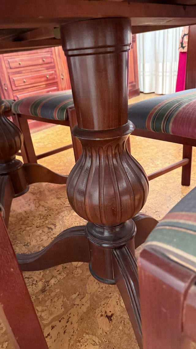 Mesa comedor y 6 sillas.