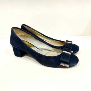 Michael Kors - Zapatos de ante azul con lazo