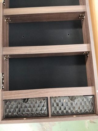 SONGMICS Espejo Joyero 360° LED 150cm Gris