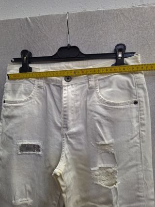 Pantaloni bianchi donna XS con strass