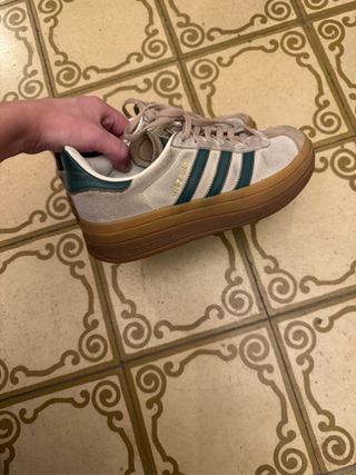 Adidas Gazelle Beige y Verde