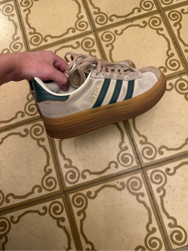Adidas Gazelle Beige y Verde