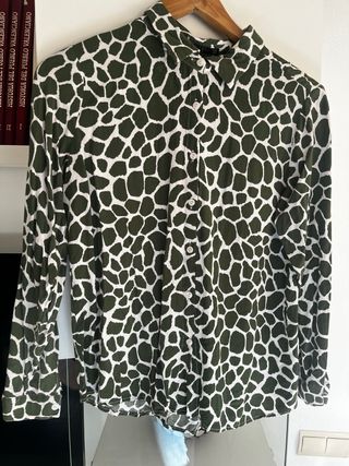 Camisa verde mujer estampado