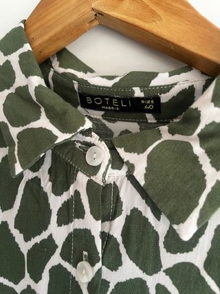 Camisa verde mujer estampado