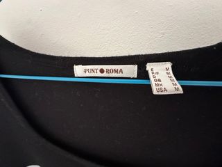 Jersey Punto Roma negro y gris con hojas