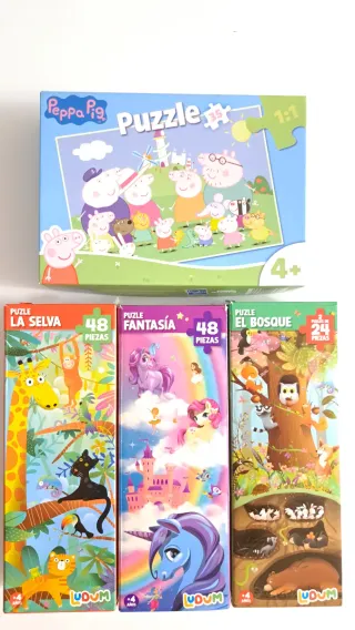 Lote 4 Puzzles Infantiles en buen estado