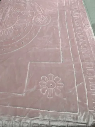 Manta Matrimonio Terciopelo Rosa Yara