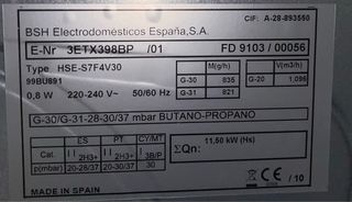 Placa de cocina a gas Balay