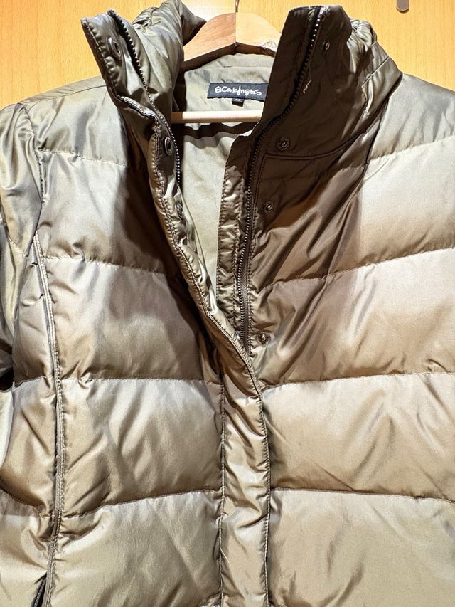 Abrigo acolchado mujer con pelo