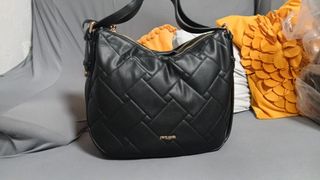 Bolso Pierre Cardin Negro Acolchado