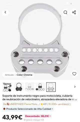 Soporte de reubicación de velocímetro de moto