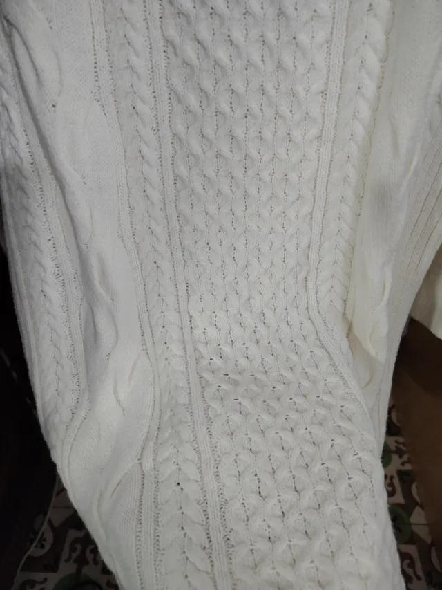 Maglione Tommy Hilfiger a Collo Alto Bianco