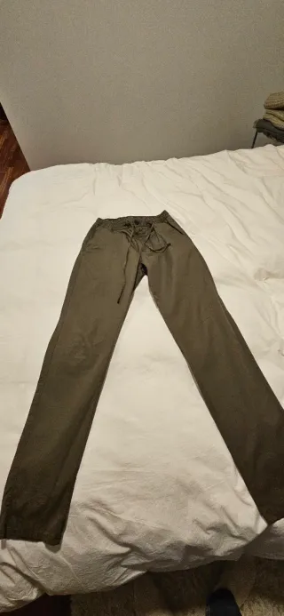 Pantalón Massimo Dutti Hombre Verde Oliva