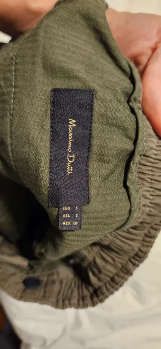 Pantalón Massimo Dutti Hombre Verde Oliva