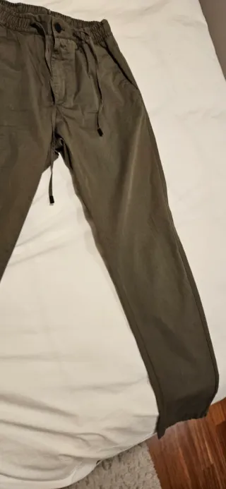 Pantalón Massimo Dutti Hombre Verde Oliva