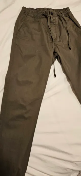 Pantalón Massimo Dutti Hombre Verde Oliva