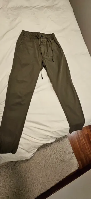 Pantalón Massimo Dutti Hombre Verde Oliva
