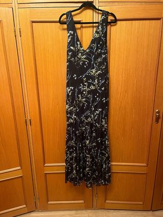 Vestido largo floral Zara Talla M