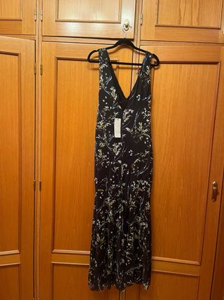 Vestido largo floral Zara Talla M