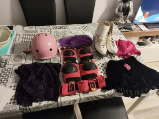 Patines hielo y protecciones niña