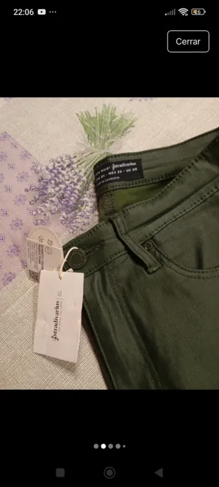 Pantalón pitillo verde