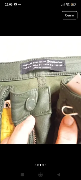 Pantalón pitillo verde