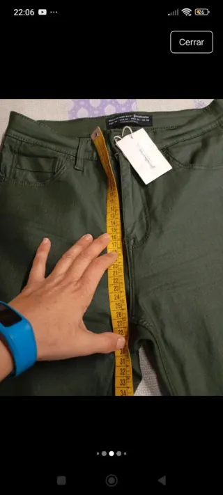 Pantalón pitillo verde