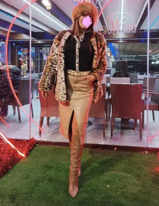 Pelliccia sintetica maculata