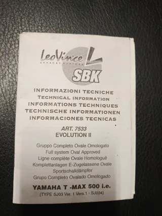 Escape LeoVince Titanium Tmax 500 ie año 2004-2007