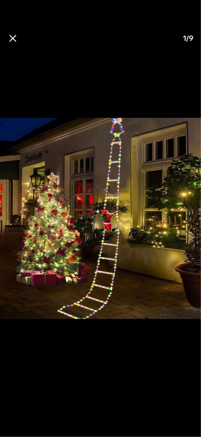 Luz LED Papá Noel Escalera USB