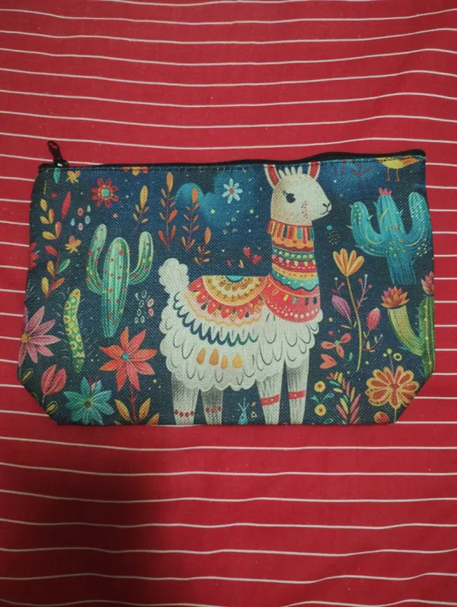 Neceser/Cosmetiquera Llama Diseño Multicolor