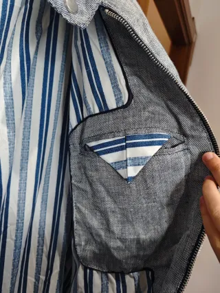 Chaqueta Zara Gris Hombre