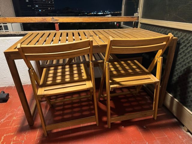 BLACK FRIDAY Banco jardín y 2 Sillas Jardín Madera