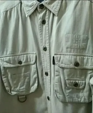 Camisa C&A Multibolsillos Beige