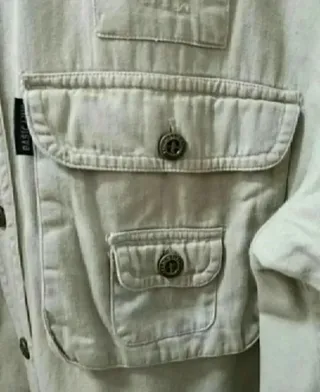 Camisa C&A Multibolsillos Beige