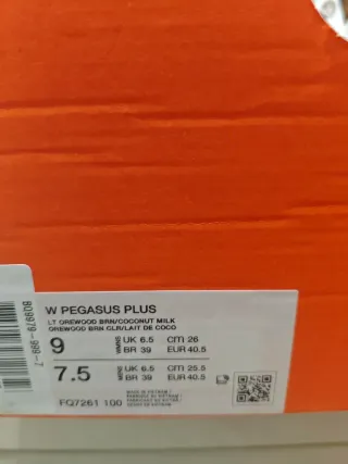 Nike Pegasus Plus Mujer Talla 40.5