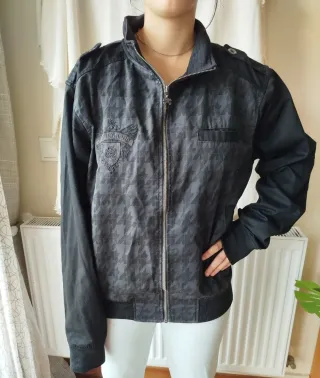 Chaqueta Bomber Billabong Negra y Gris