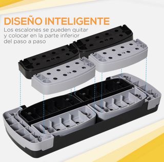 Step Aeróbico Negro y Blanco